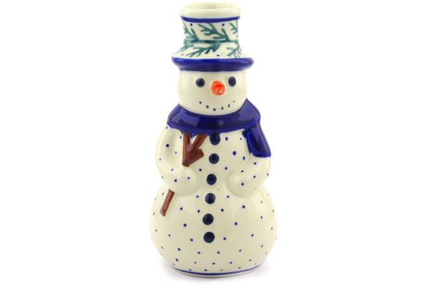 Snowman Candle Holder 6"