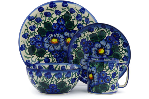 Place Setting 4-Piece: Mug, Bowl, Dinner Plate, Side Plate