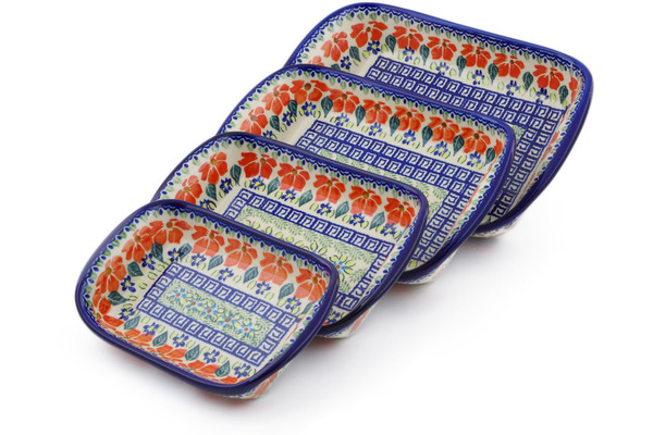 Set of 4 Rectangular Bakers 11"