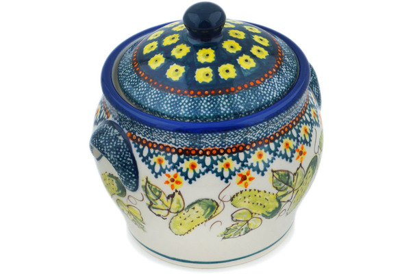 Jar with Lid and Handles 6"