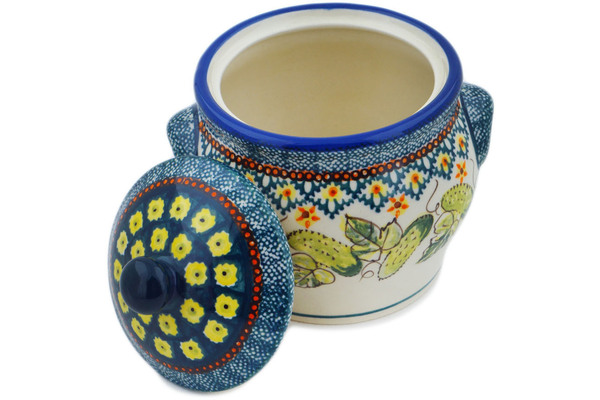 Jar with Lid and Handles 6"