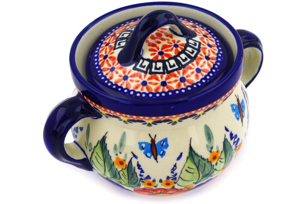 Jar with Lid and Handles 6"