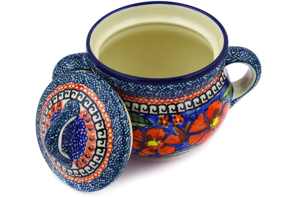 Jar with Lid and Handles 6"