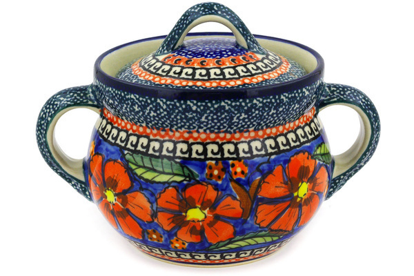 Jar with Lid and Handles 6"