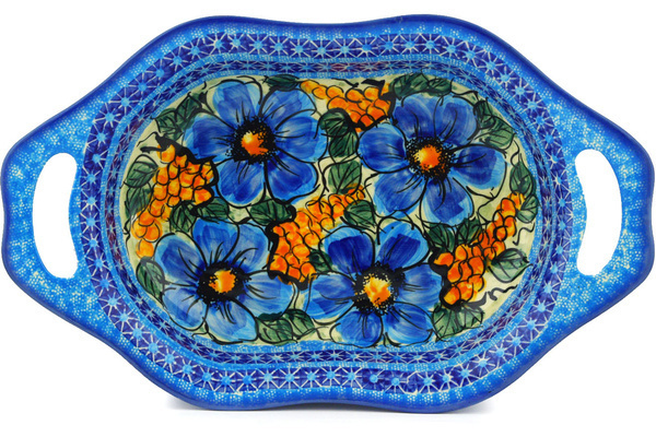 Oval Baker with Handles 13"