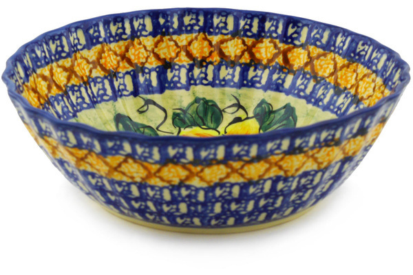 Scalloped Fluted Bowl 8"