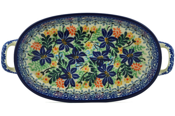 Oval Baker with Handles 9"