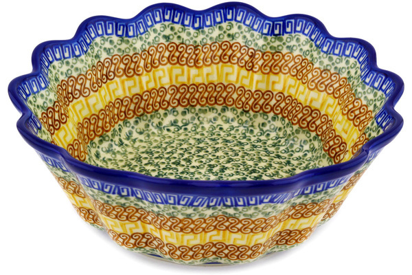 Scalloped Fluted Bowl 9"