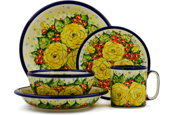 Place Setting 5-Piece: Mug, Bowl, Pasta Bowl, Dinner Plate, Dessert Plate