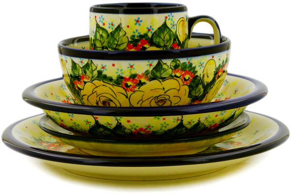 Place Setting 5-Piece: Mug, Bowl, Pasta Bowl, Dinner Plate, Dessert Plate