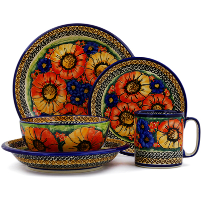 Place Setting 5-Piece: Mug, Bowl, Pasta Bowl, Dinner Plate, Dessert Plate