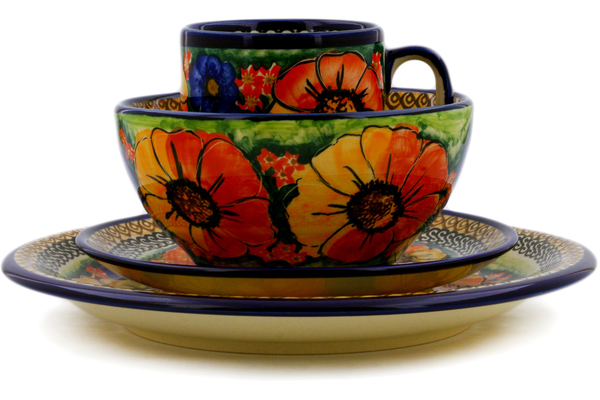 Place Setting 4-Piece: Mug, Bowl, Dinner Plate, Side Plate