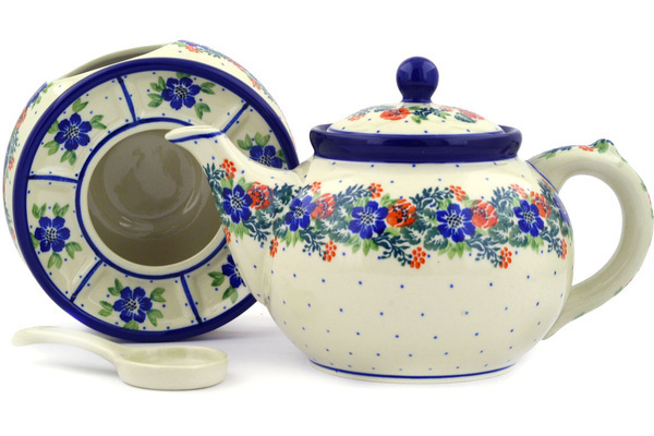 Tea or Coffee Pot with Heater 40 oz