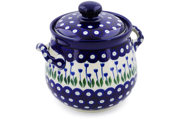 Jar with Lid and Handles 7"