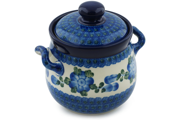 Jar with Lid and Handles 6"