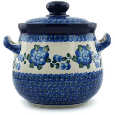 Jar with Lid and Handles 7"