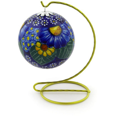 Christmas Ball with Stand Ornament 7"