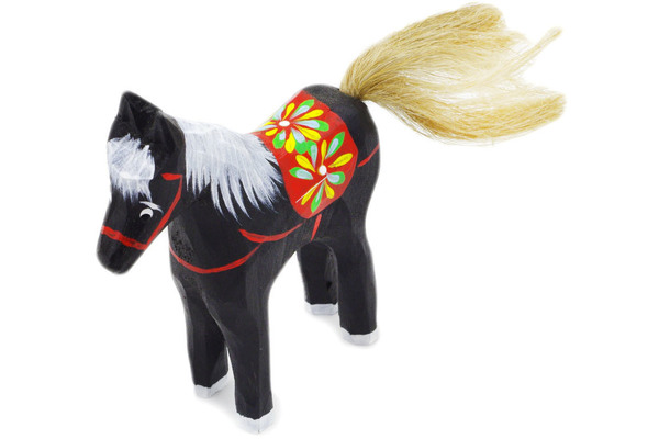 Wooden Horse Figurine 5"