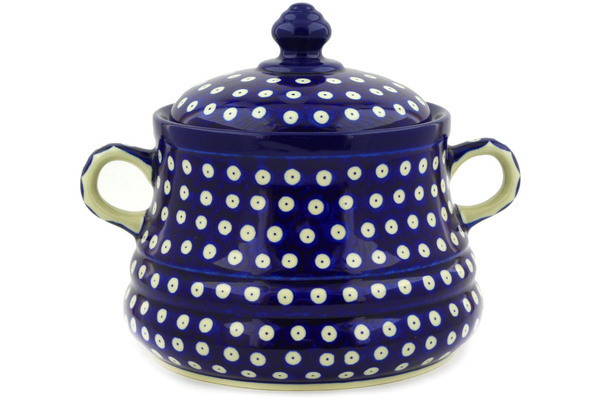 Jar with Lid and Handles 9"