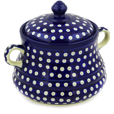 Jar with Lid and Handles 9"