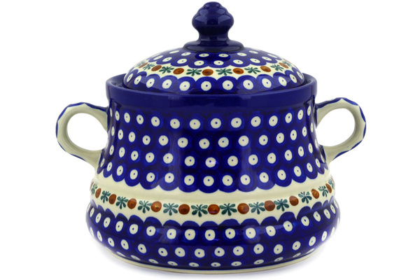 Jar with Lid and Handles 9"