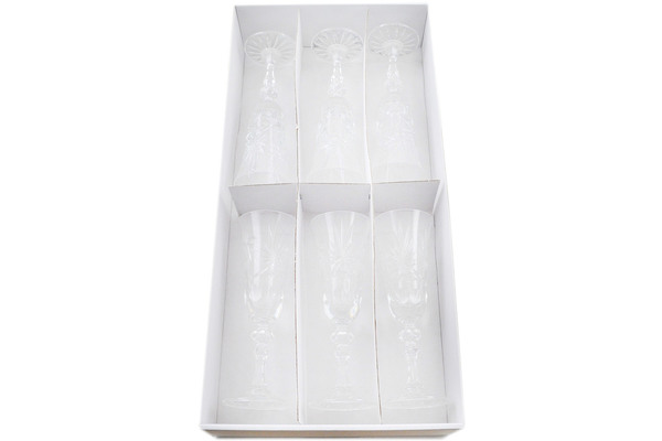 Crystal Champagne Glass Set of 6 8"