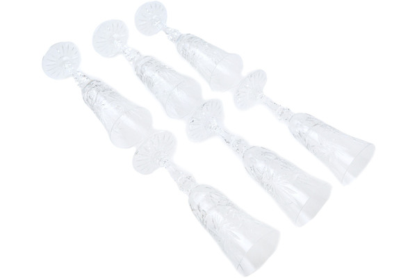 Crystal Champagne Glass Set of 6 8"