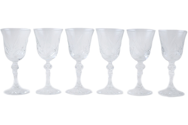Crystal Wine Glass Set of 6 7"