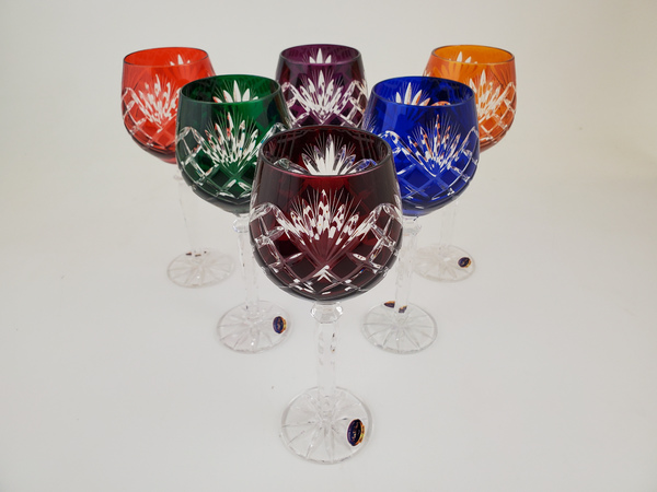 Crystal Wine Glass Set of 6 9"