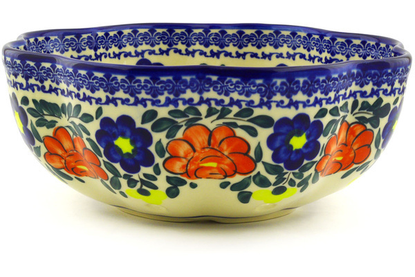 Scalloped Fluted Bowl 10"