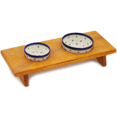 Pet Bowl Set w/Stand
