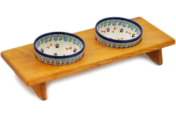 Pet Bowl Set w/Stand