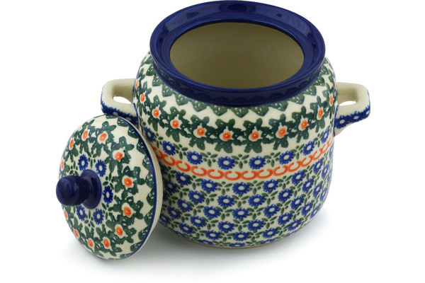 Jar with Lid and Handles 6"