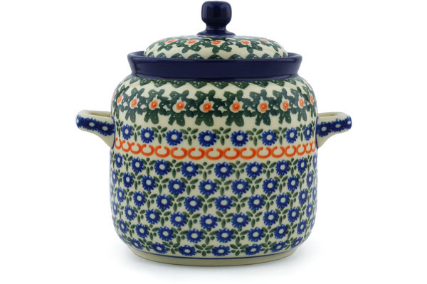 Jar with Lid and Handles 6"