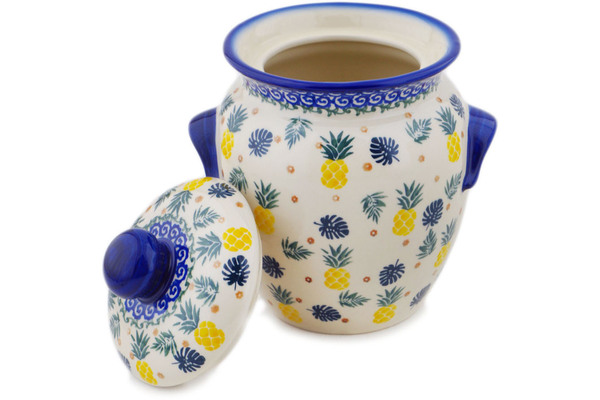 Jar with Lid and Handles 7"