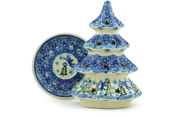 Christmas Tree Candle Holder 7"