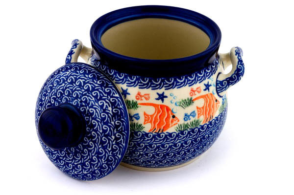 Jar with Lid and Handles 6"