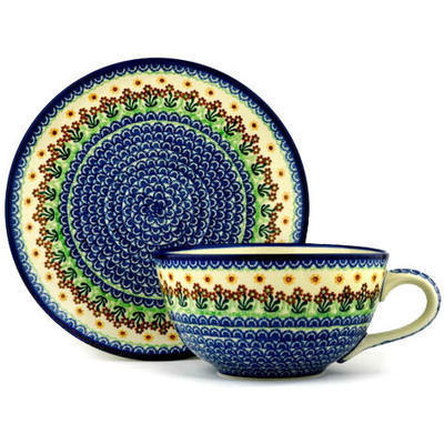 Large Cup Like Bowl with Platter 14"