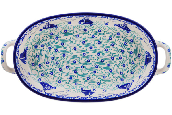 Oval Baker with Handles 9"