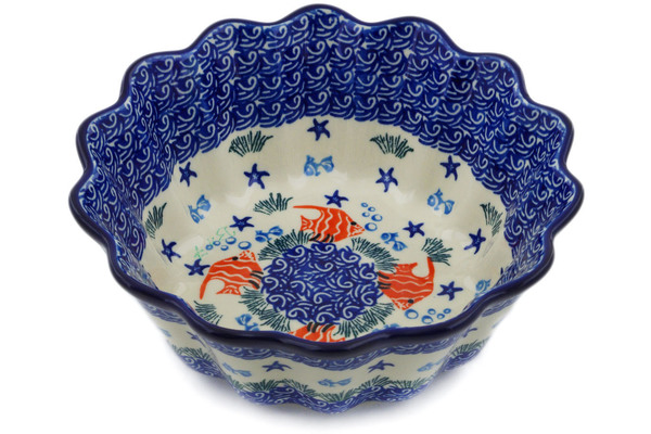 Scalloped Fluted Bowl 7"