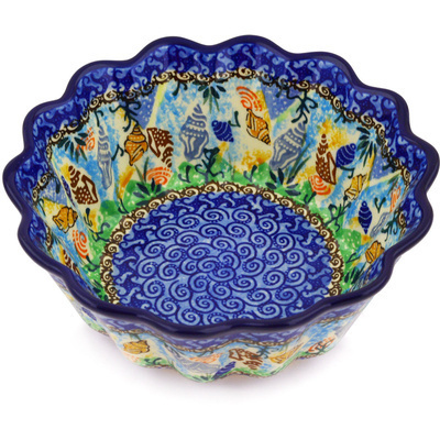 Scalloped Fluted Bowl 7"