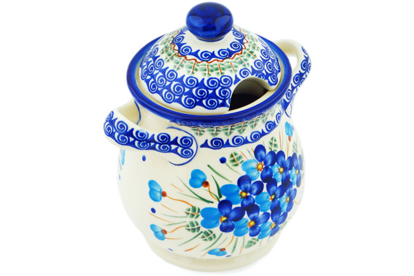 Jar with Lid and Handles 8"