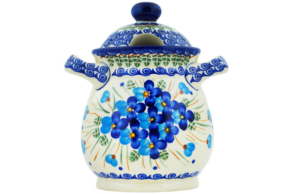 Jar with Lid and Handles 8"