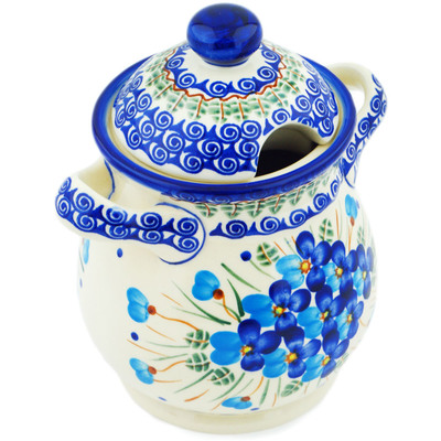 Jar with Lid and Handles 8"