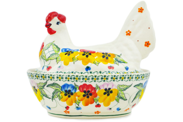 Hen Shaped Jar 6"