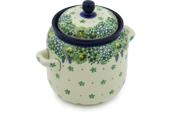 Jar with Lid and Handles 6"