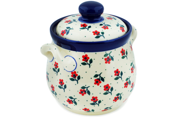 Jar with Lid and Handles 6"