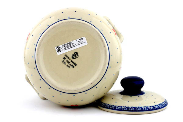 Jar with Lid and Handles 7"