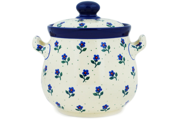 Jar with Lid and Handles 7"