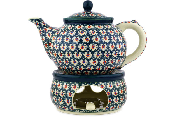 Tea or Coffee Pot with Heater 40 oz